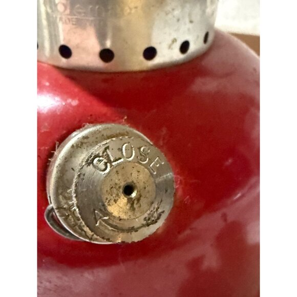 Vintage 1965 Red Coleman Lantern 12" Model 200 A Pyrex Glass Coleman Lantern Mod - Picture 10 of 16